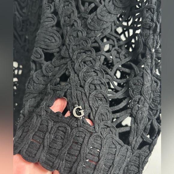 NWT guess black crochet top tank top - Picture 5 of 7